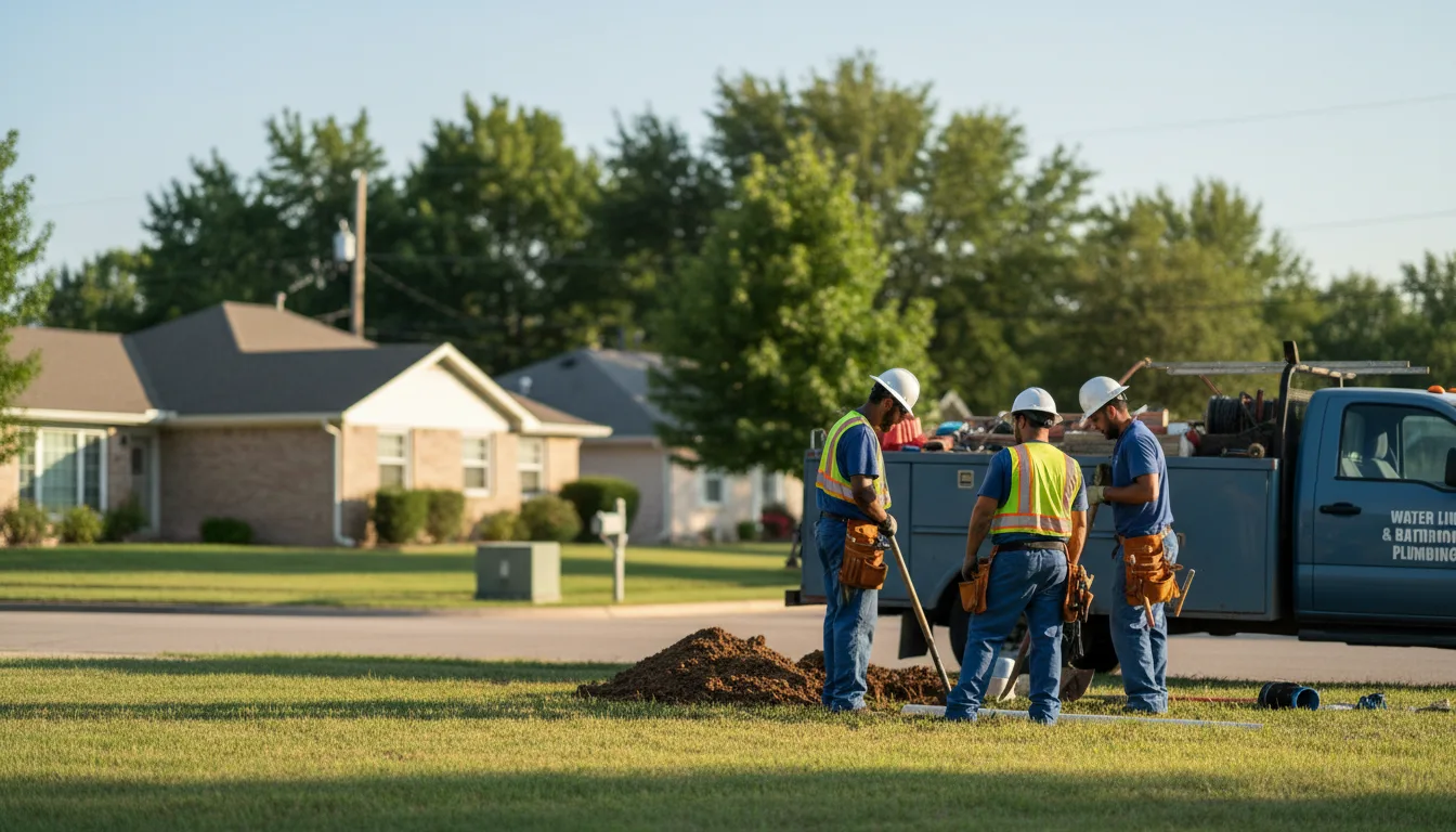 Residential water line and bathroom plumbing service in Fallston, MD